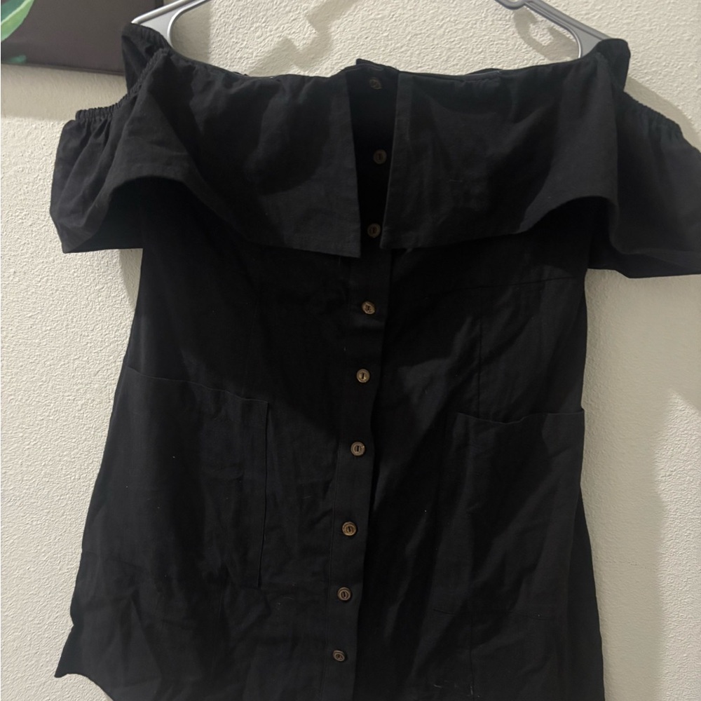 Elegant Black Off-Shoulder Women's Top